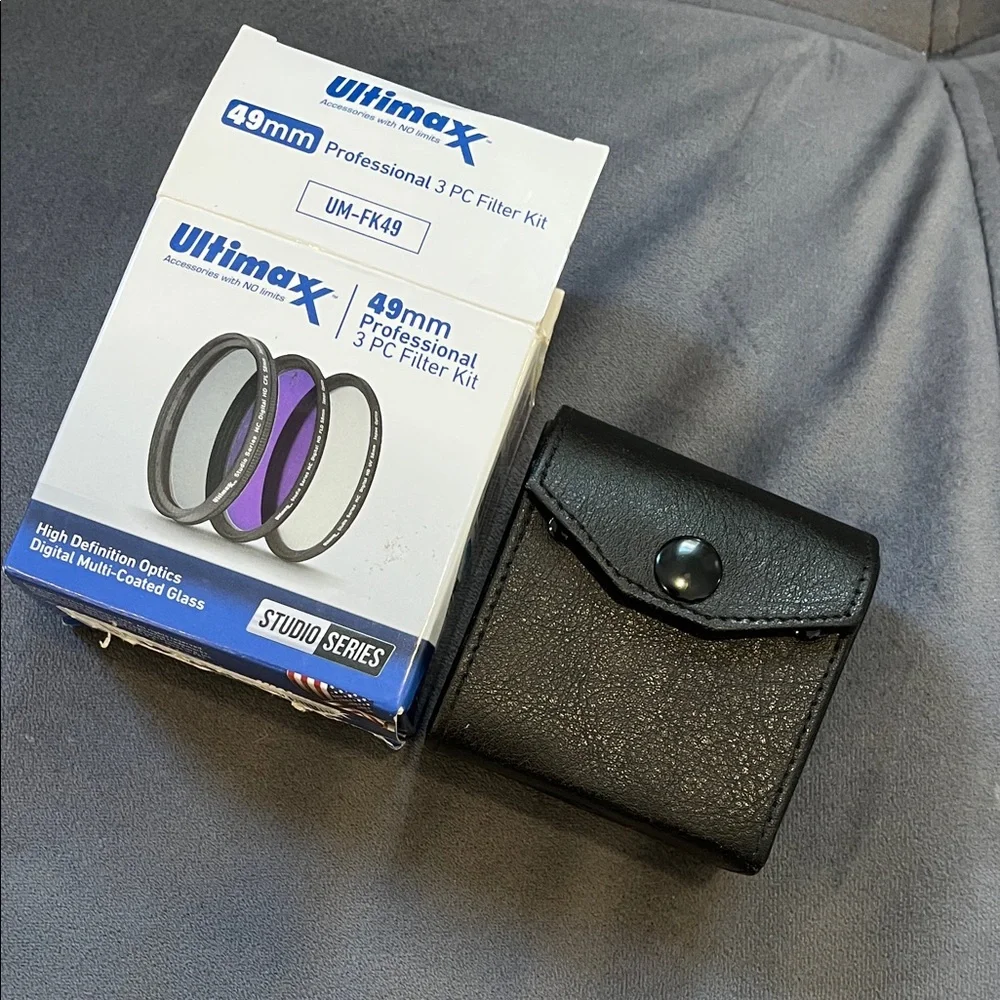 49mm Professional 3 PC Filter Kit - Black and Purple